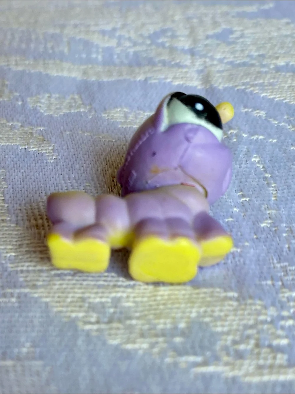 Vintage Hasbro Littlest Pet Shop LPS Baby Purple Yellow Inchworm Caterpillar